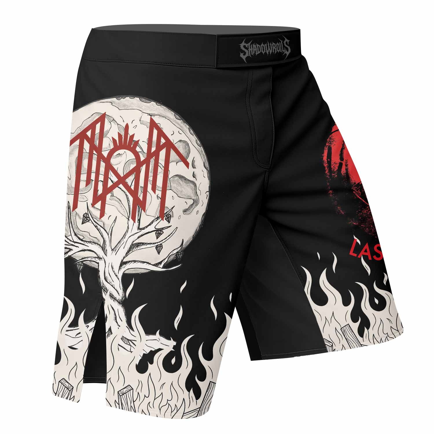 Nothing Lasts Forever Fight Shorts - left side mockup