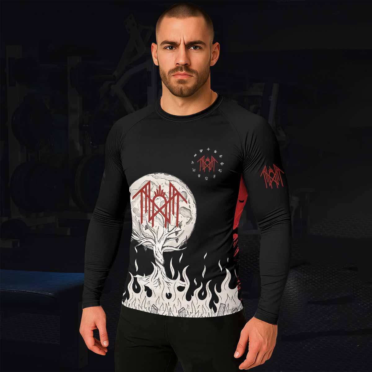 Nothing Lasts Forever Men's Rash Guard Long Sleeve - lifestyle view