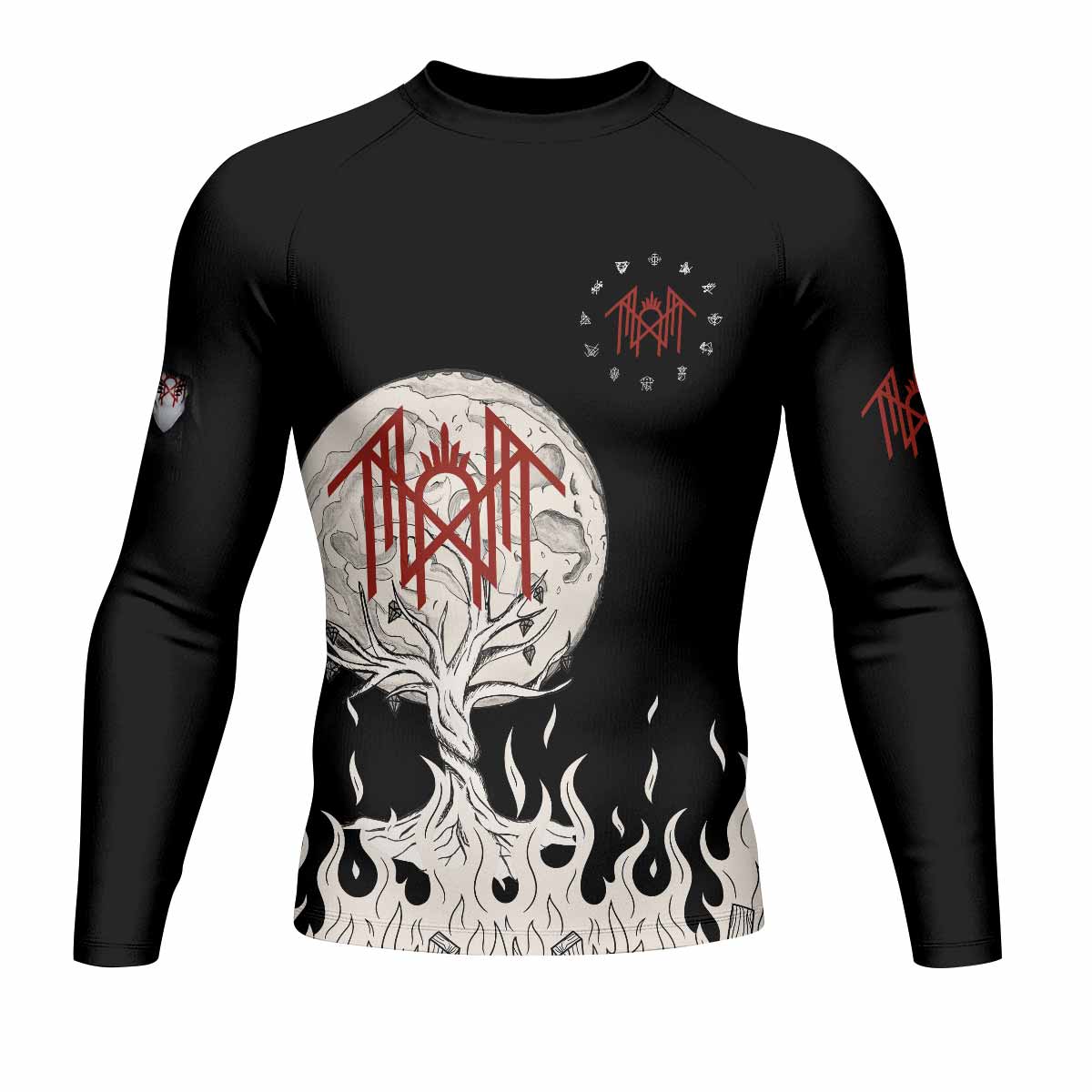 Nothing Lasts Forever Men's Rash Guard Long Sleeve - front view mockup 