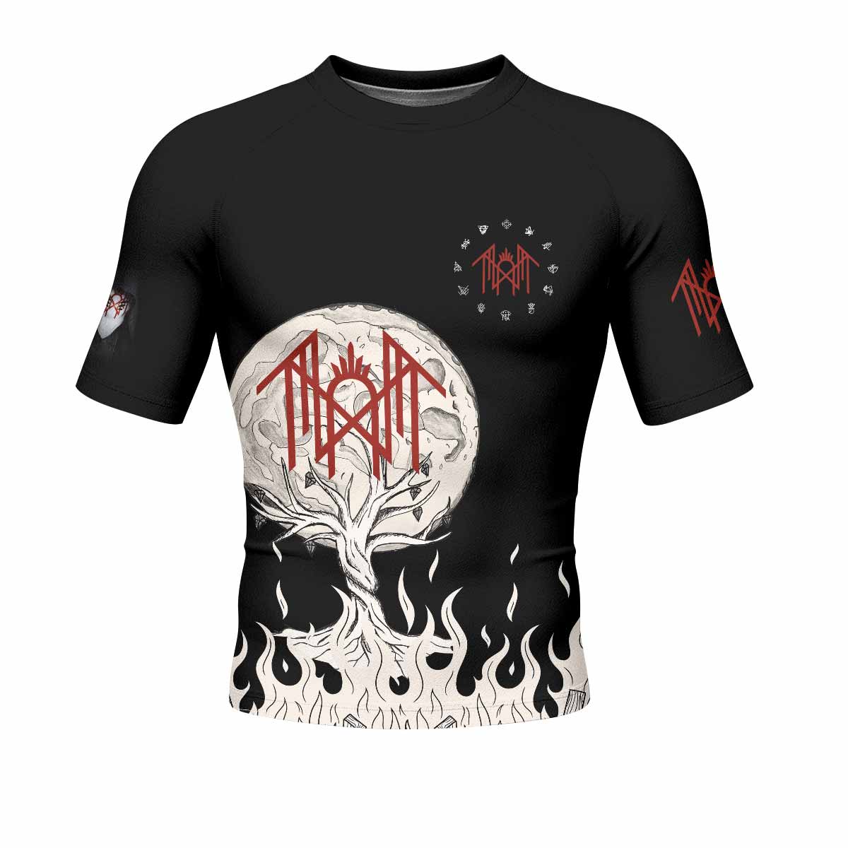 Nothing Lasts Forever Men's Rash Guard Short Sleeve - front view mockup 