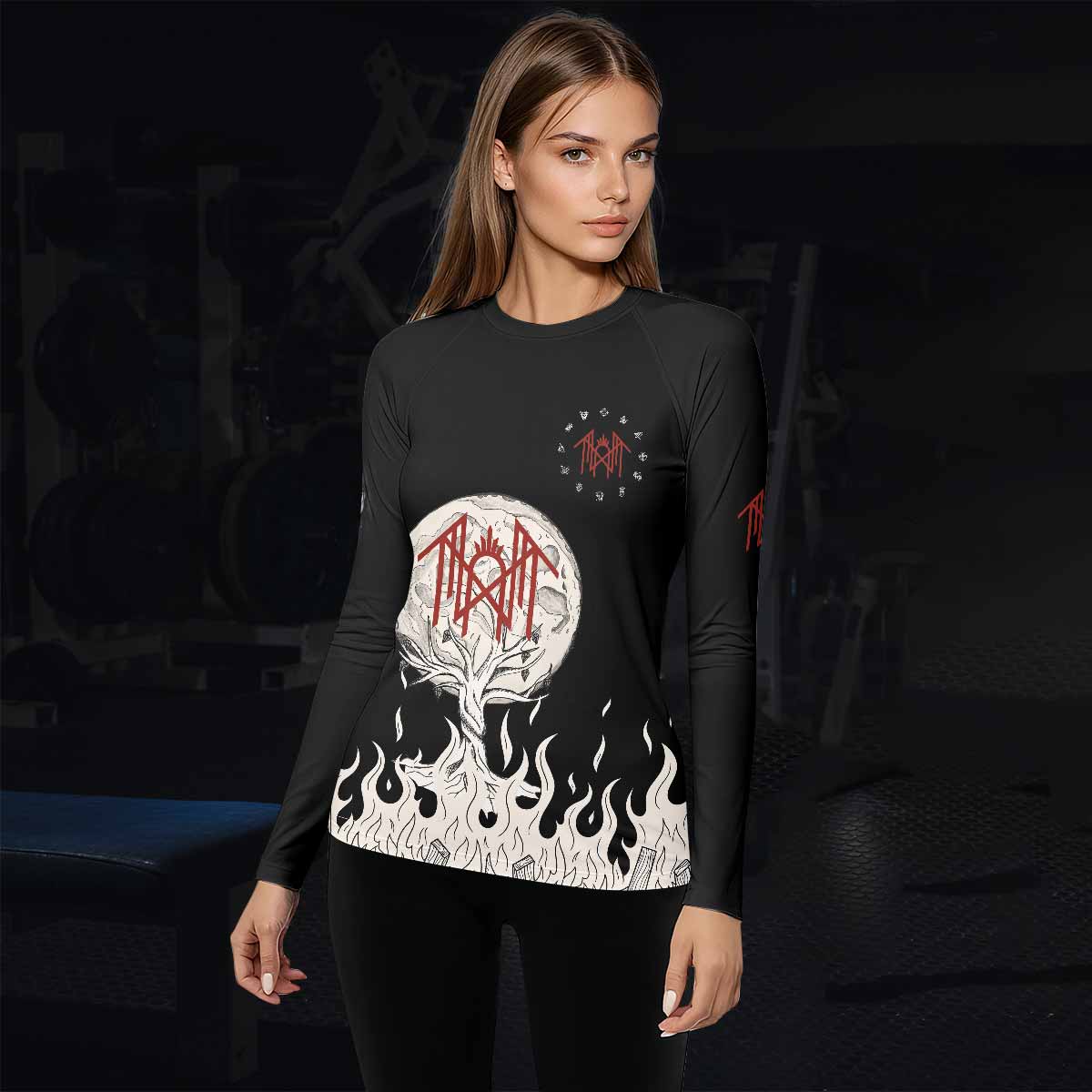 Nothing Lasts Forever Women's Rash Guard Long Sleeve - lifestyle view