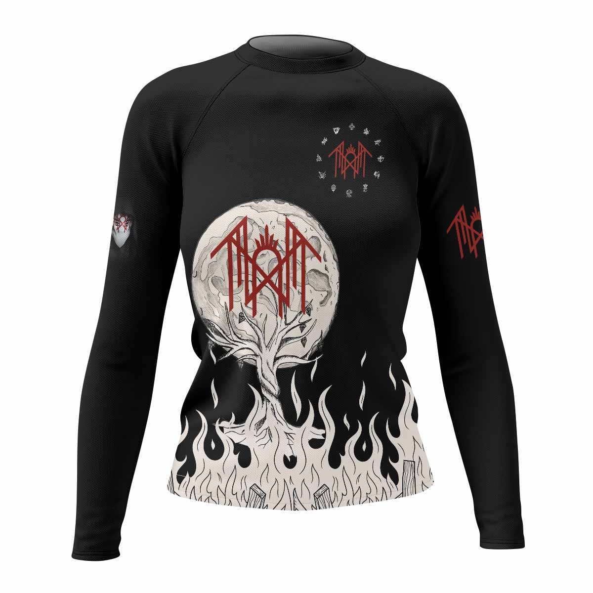 Nothing Lasts Forever Women's Rash Guard Long Sleeve - front view mockup 