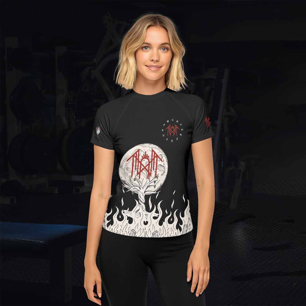 Nothing Lasts Forever Women's Rash Guard Short Sleeve - lifestyle view