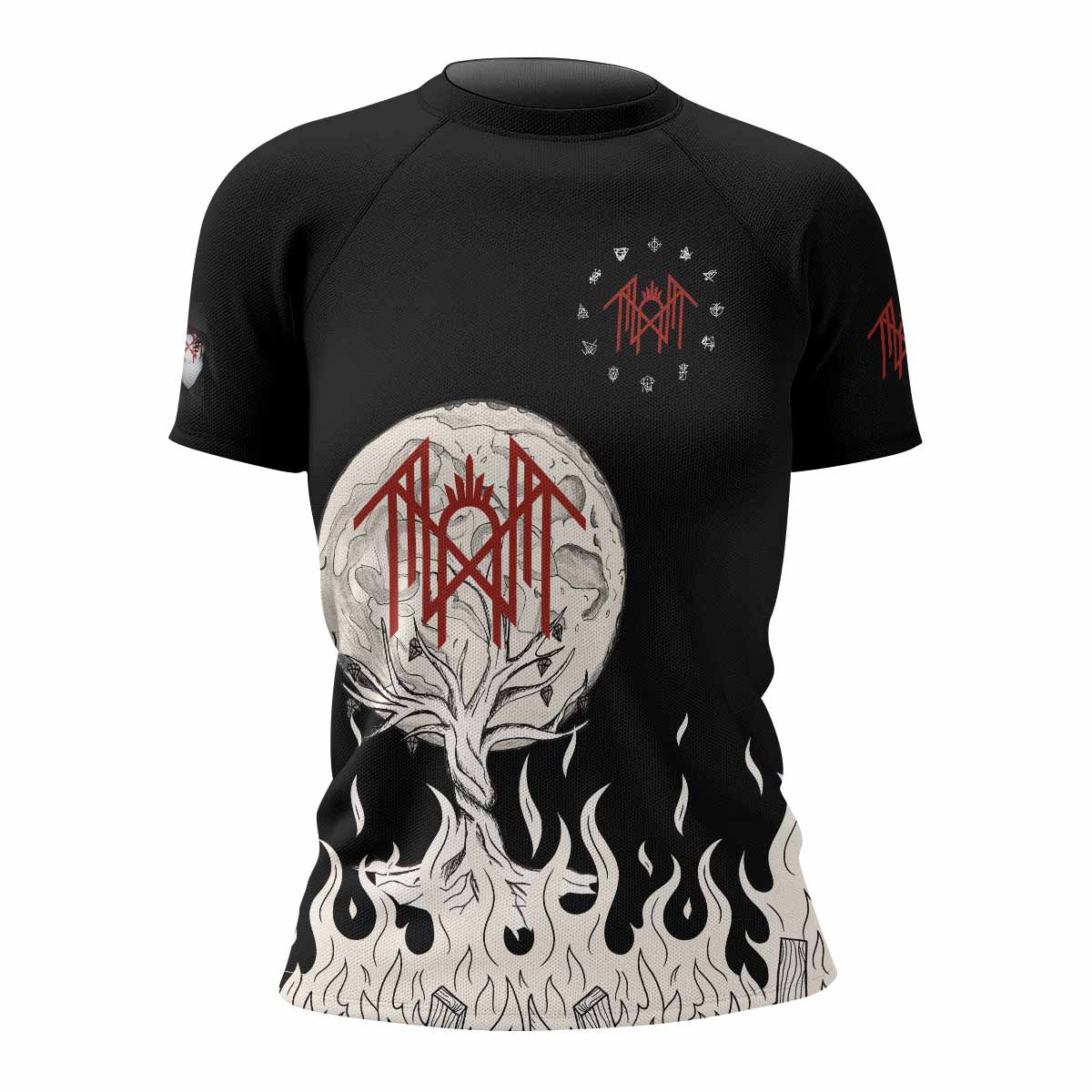 Nothing Lasts Forever Women's Rash Guard Short Sleeve - front view mockup 