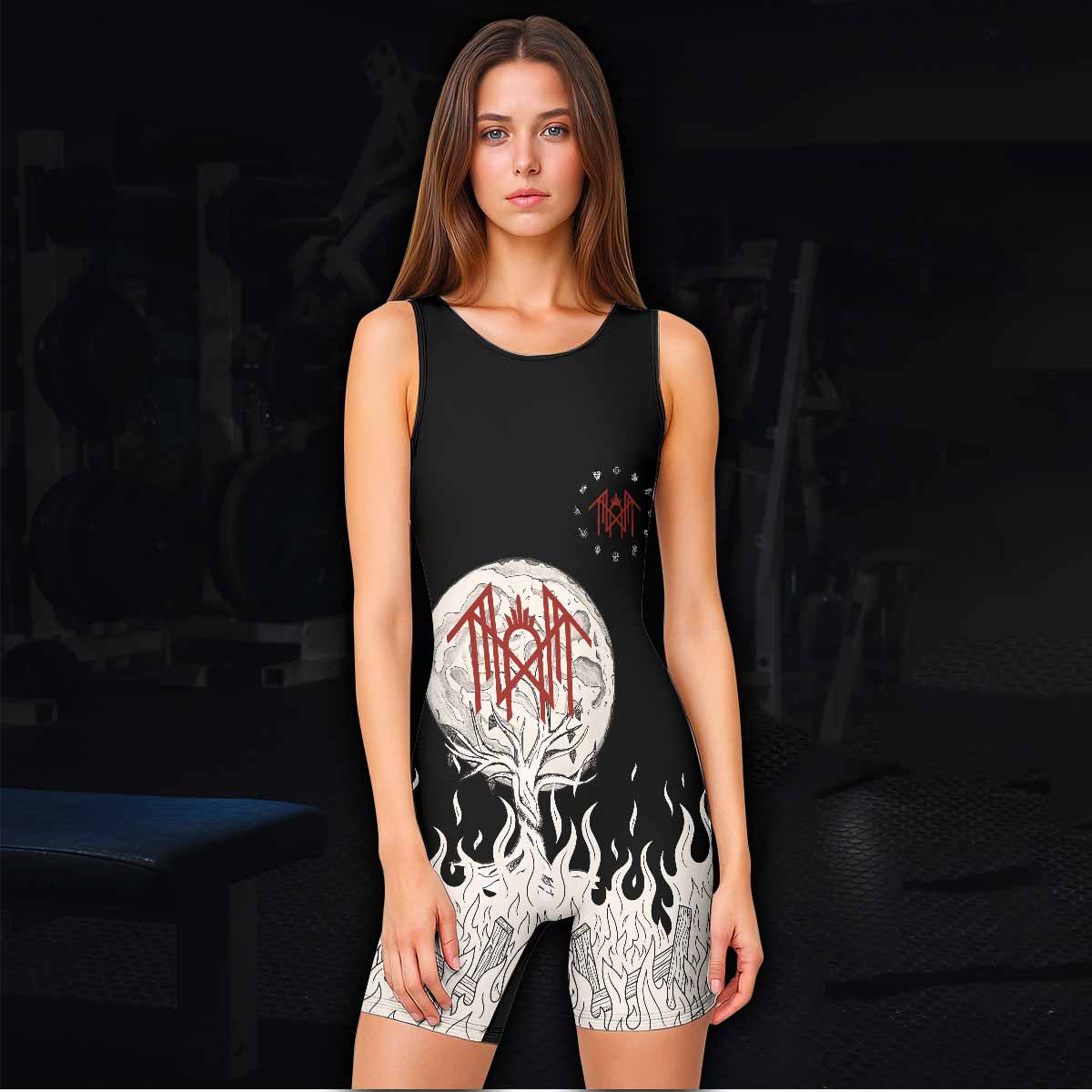 Nothing Lasts Forever Wrestling Singlet - women's lifestyle view