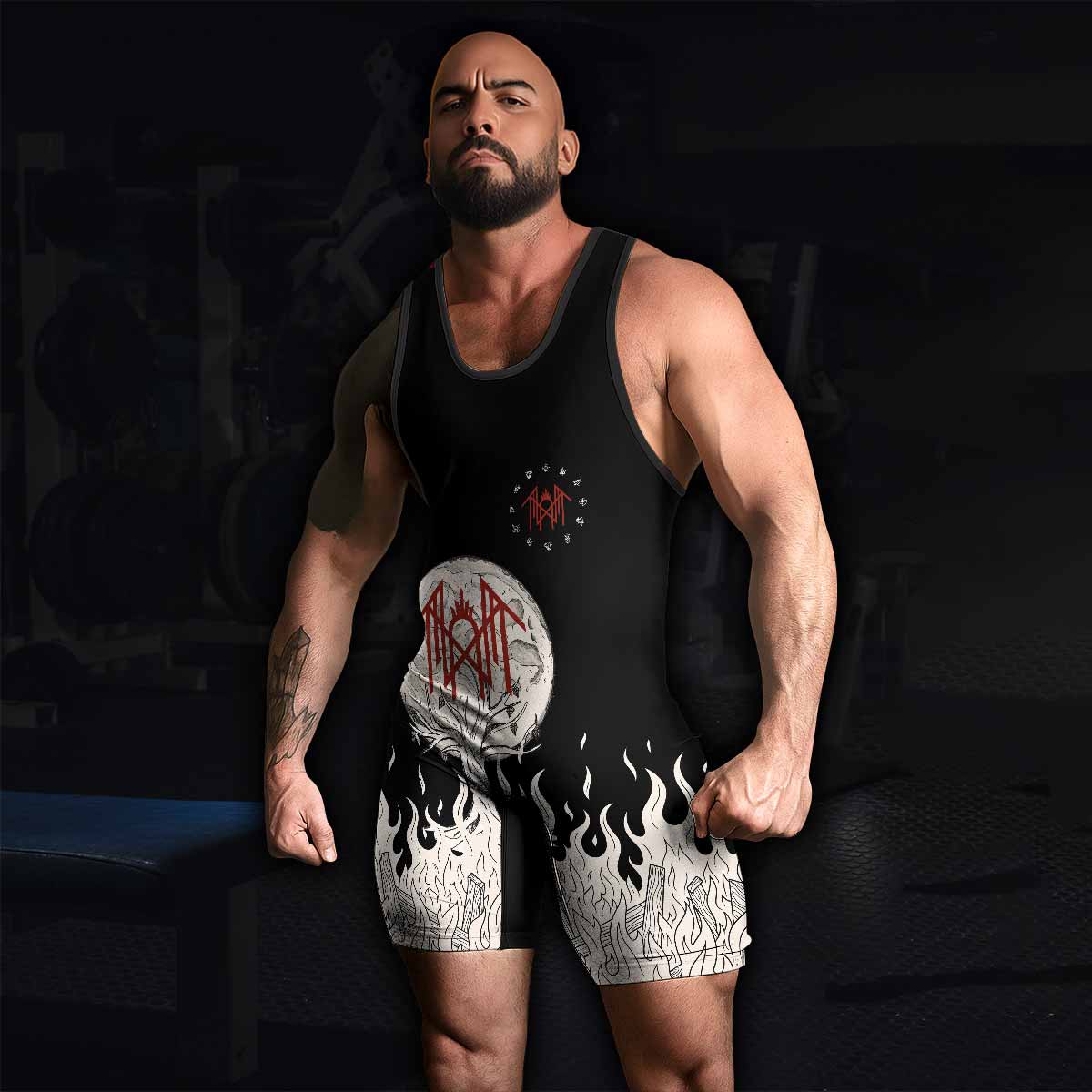 Nothing Lasts Forever Wrestling Singlet - men's lifestyle view