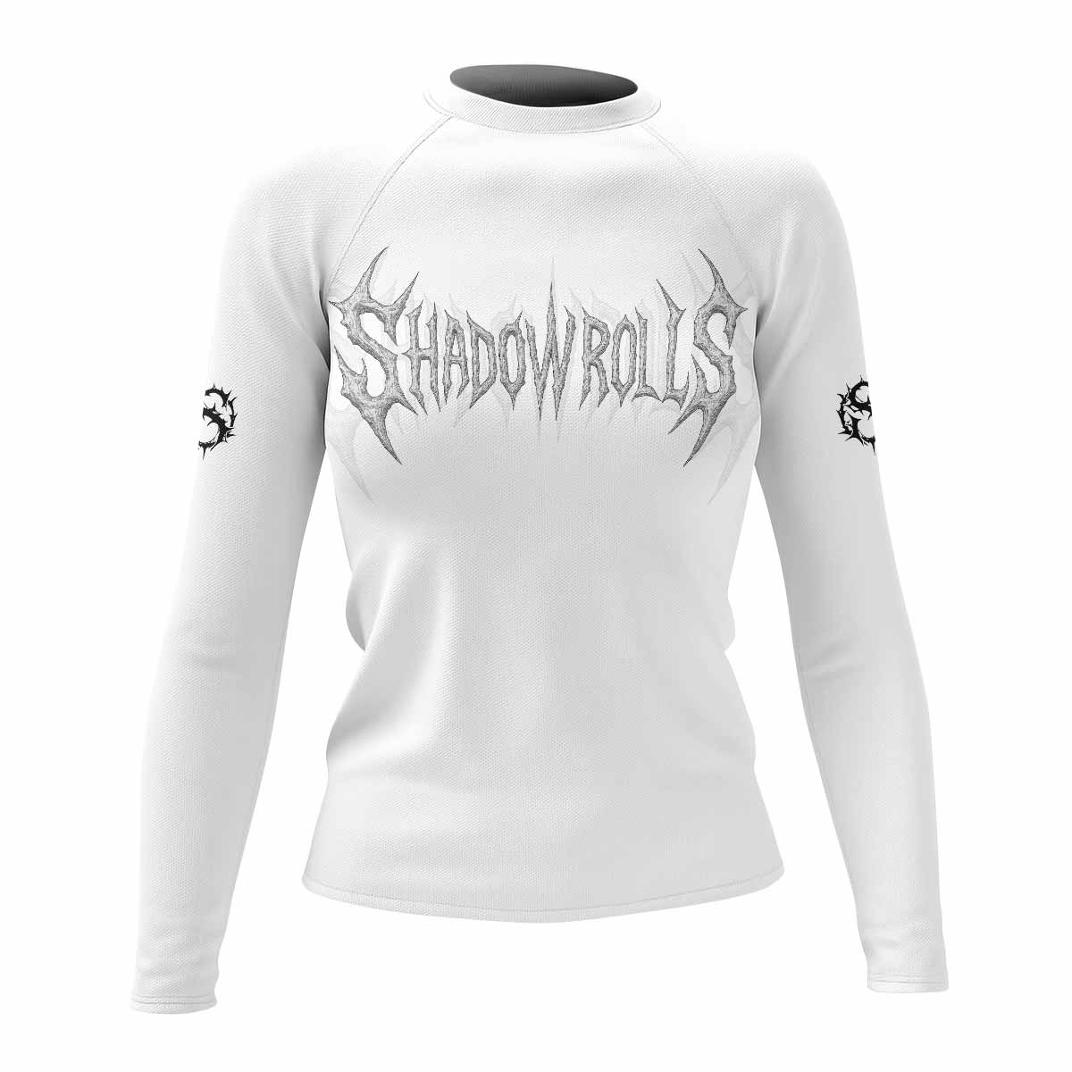 Pale Reaper Women's Rash Guard Long Sleeve - front view mockup 