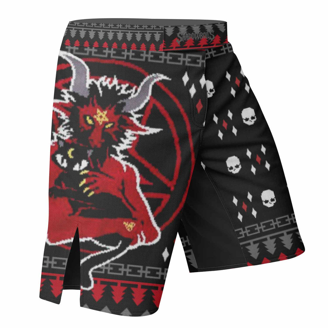 Purraise Satan Mixed Martial Arts Shorts - right side mockup