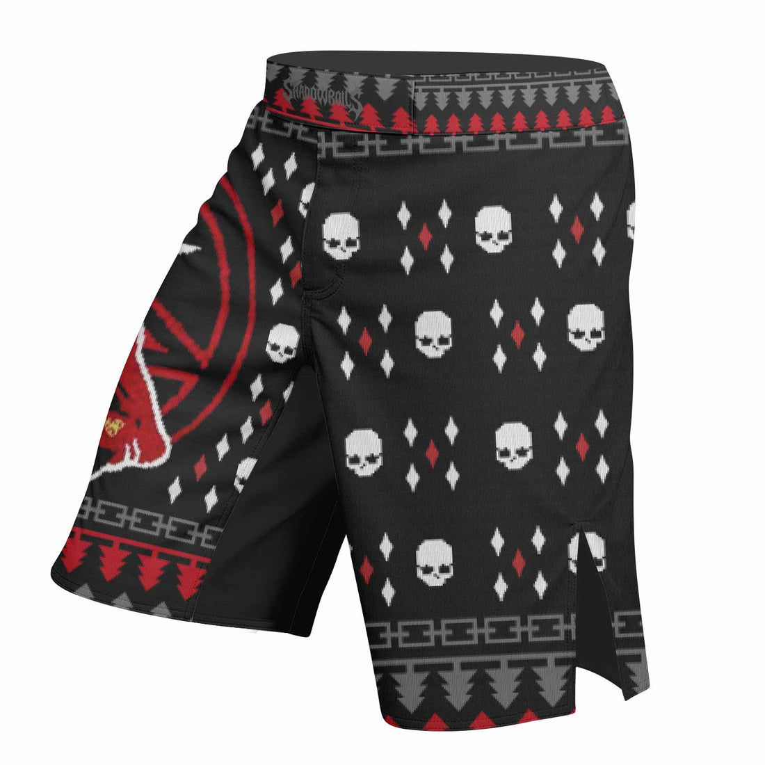 Purraise Satan Mixed Martial Arts Shorts - right side mockup