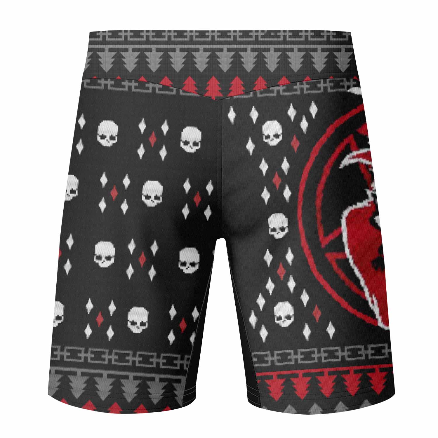 Purraise Satan Mixed Martial Arts Shorts - back view mockup