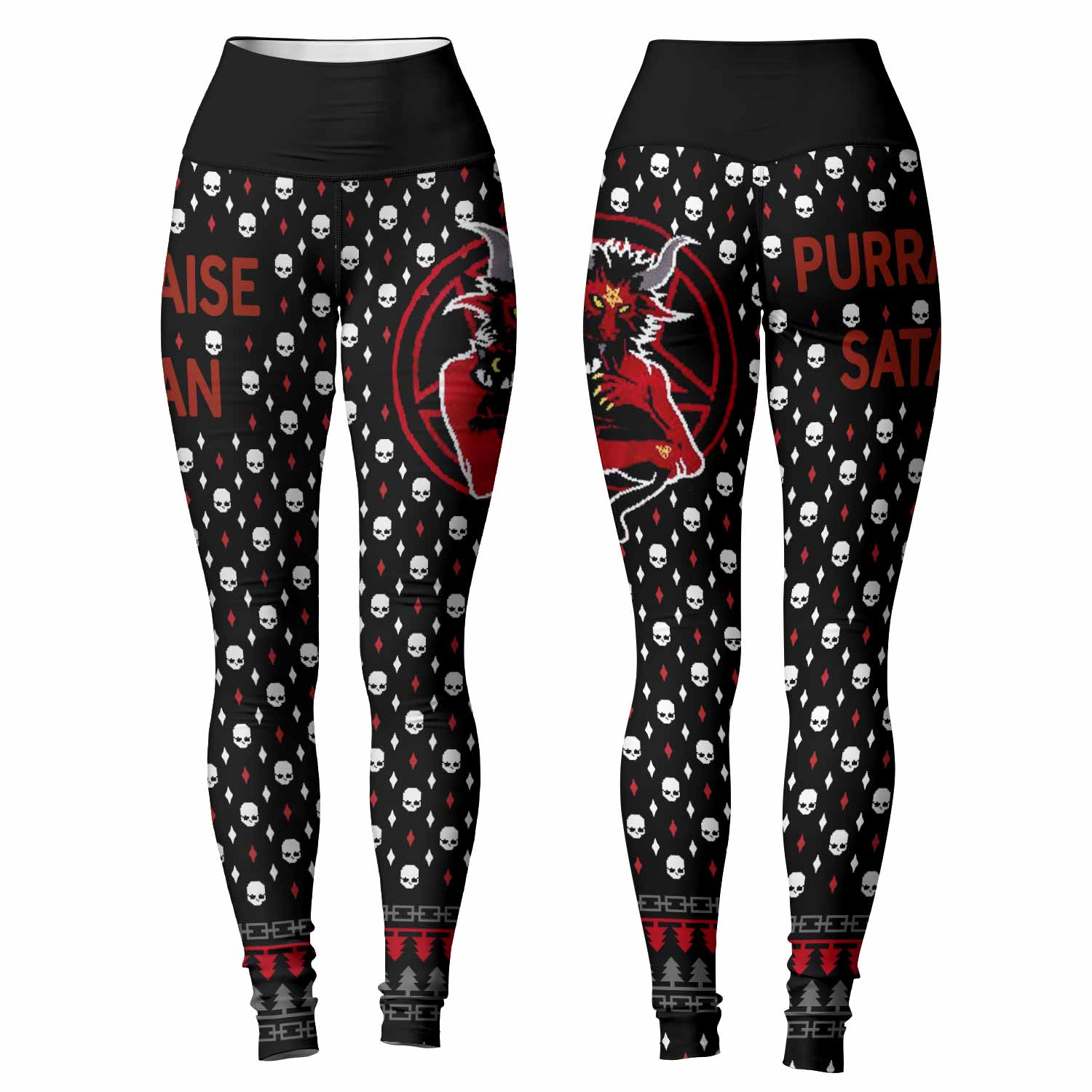 Purraise Satan Women's Leggings - front and back view