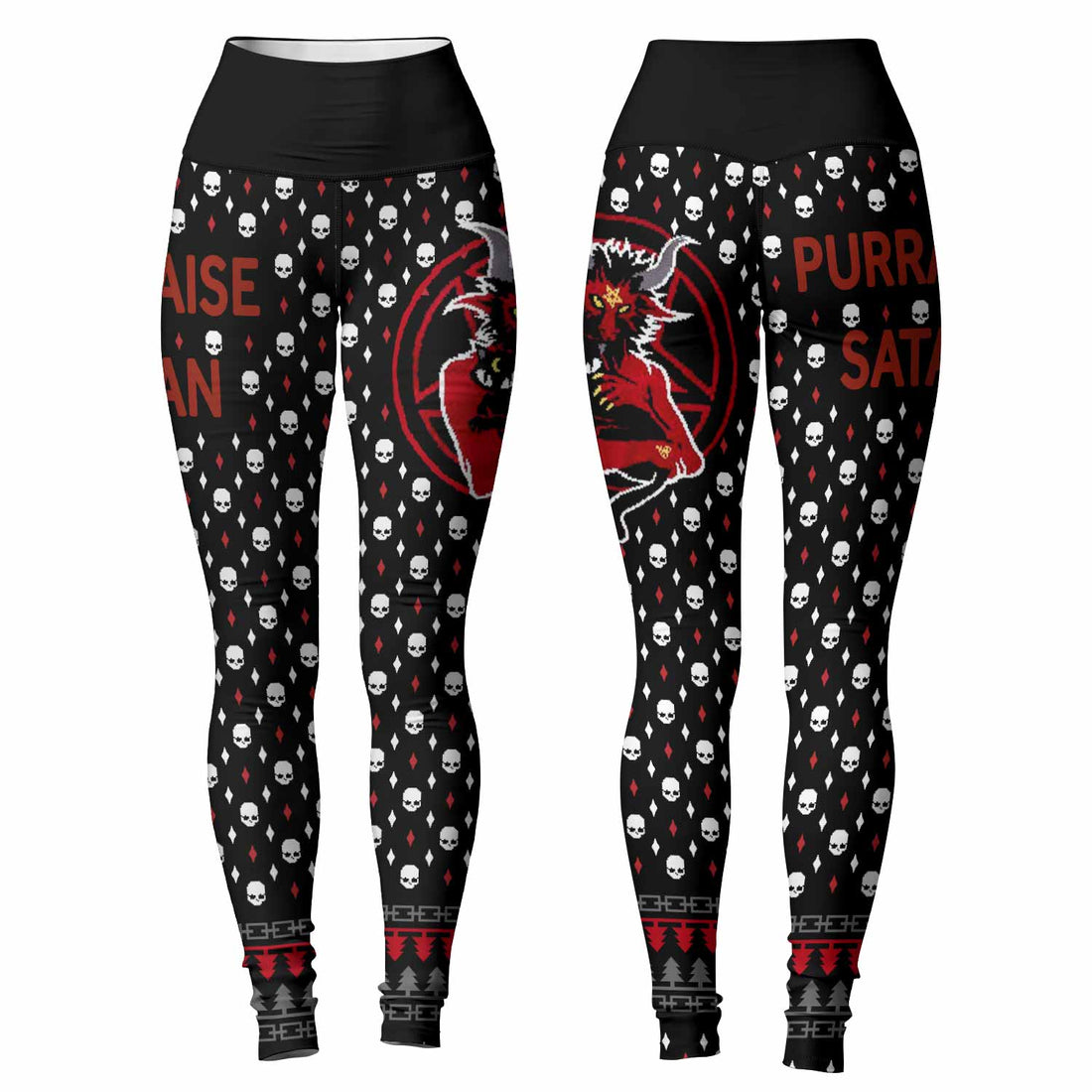 Purraise Satan Women's Leggings - front and back view