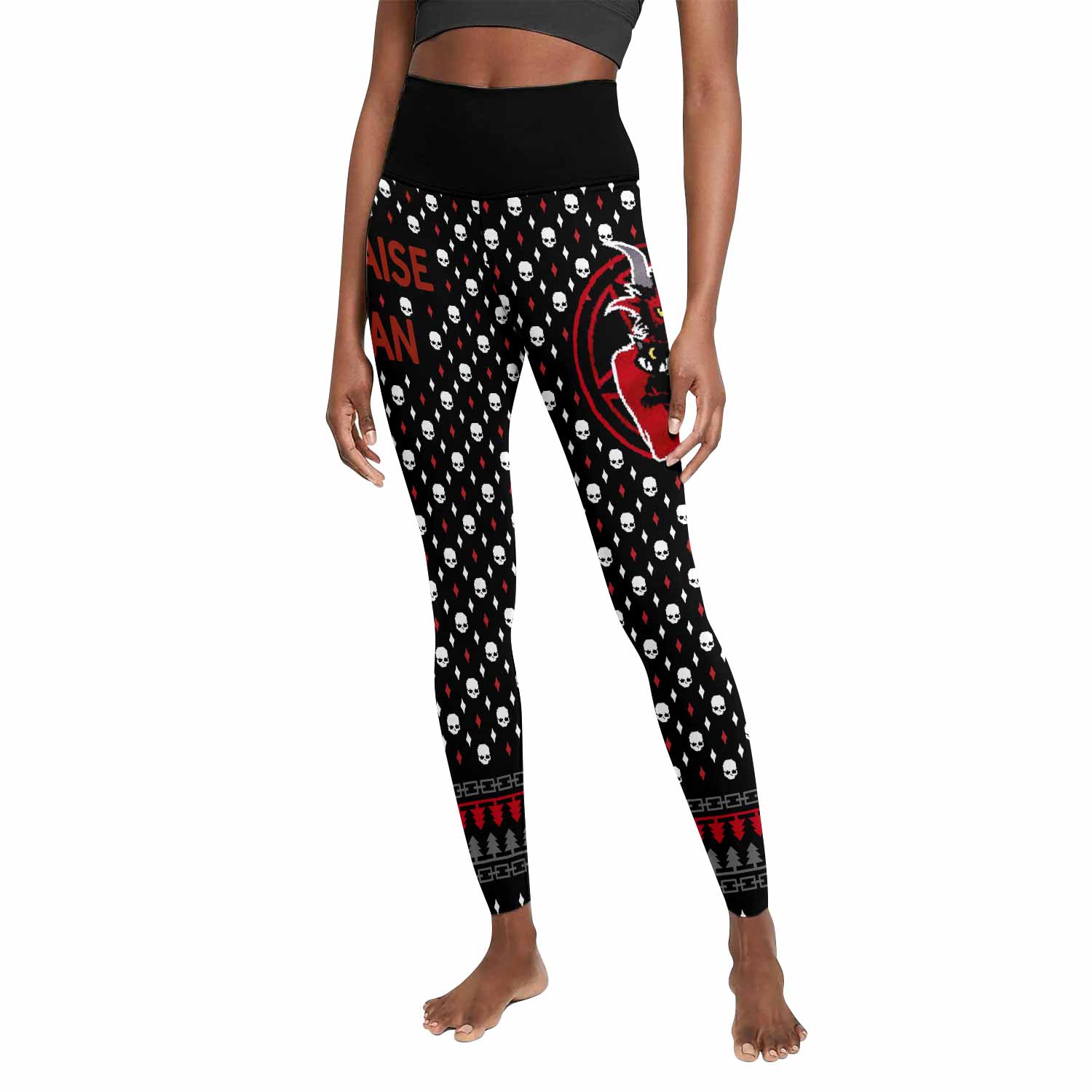 Purraise Satan Women's Leggings - front view mockup