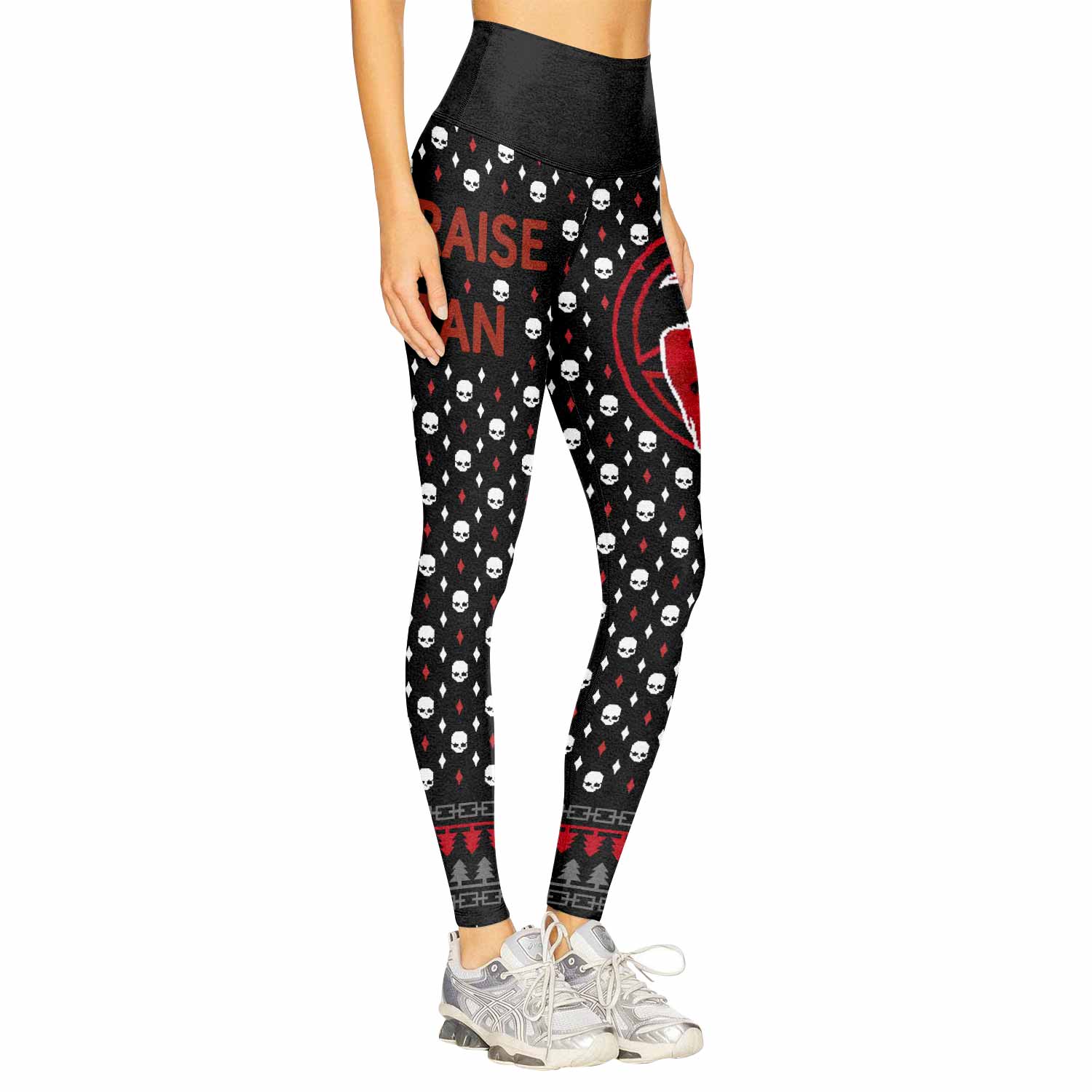 Purraise Satan Women's Leggings - right side mockup
