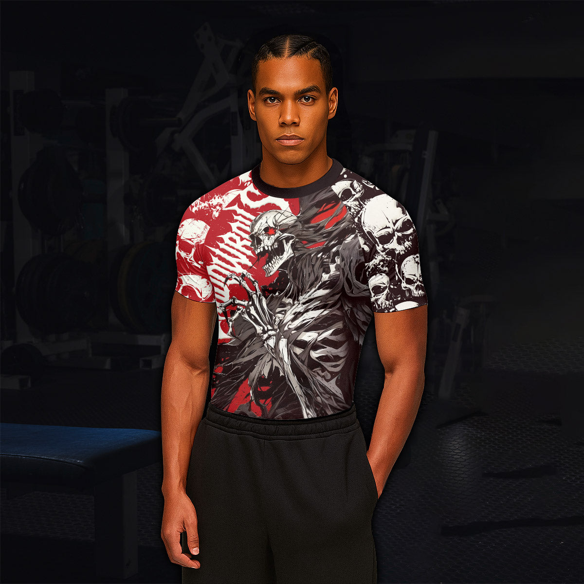 Reaper’s Wrath Men’s Short Sleeve Rash Guard - lifestyle view