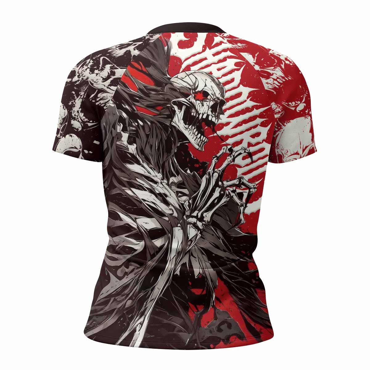 Reaper’s Wrath Women’s Short Sleeve Rash Guard - back view mockup
