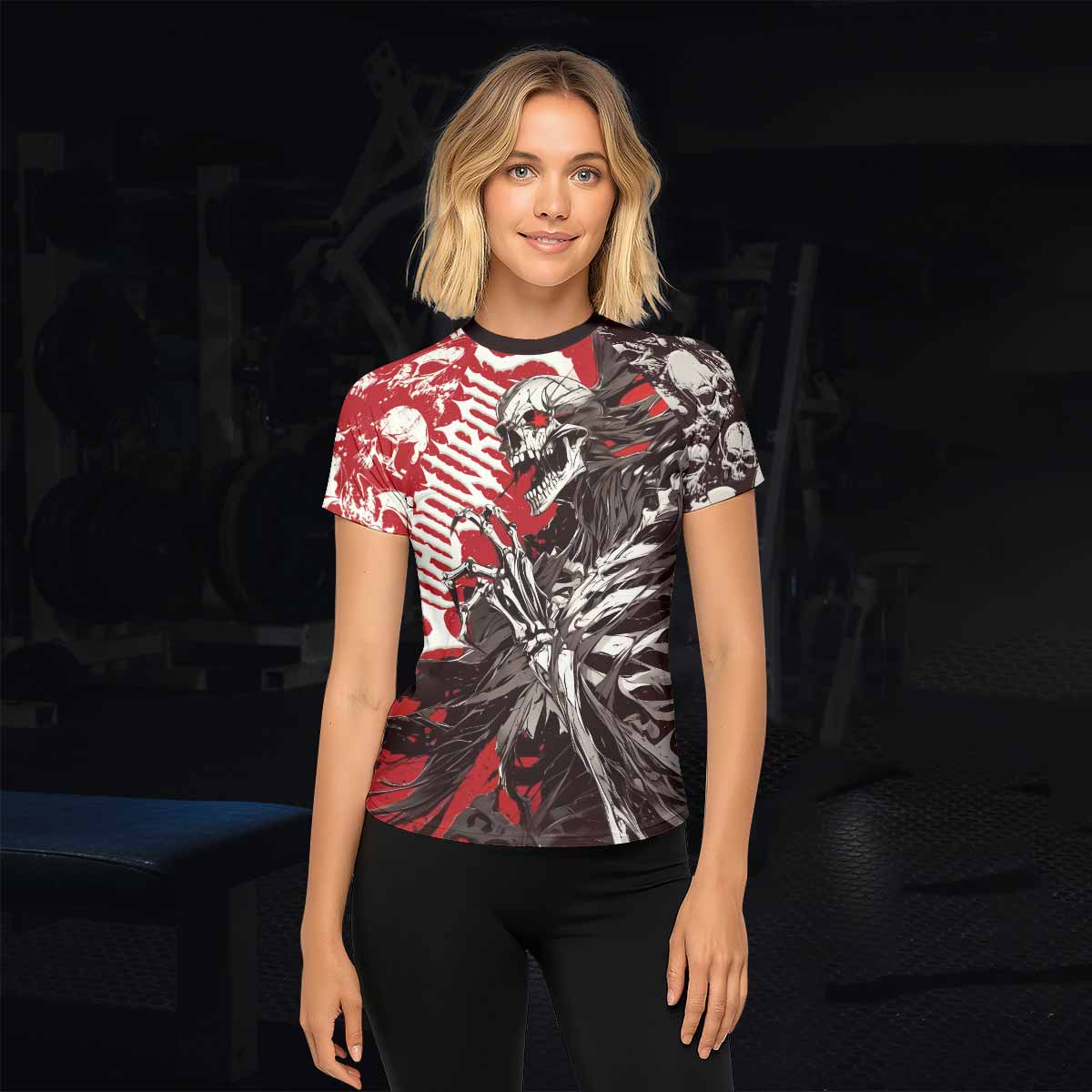 Reaper’s Wrath Women’s Short Sleeve Rash Guard - lifestyle view