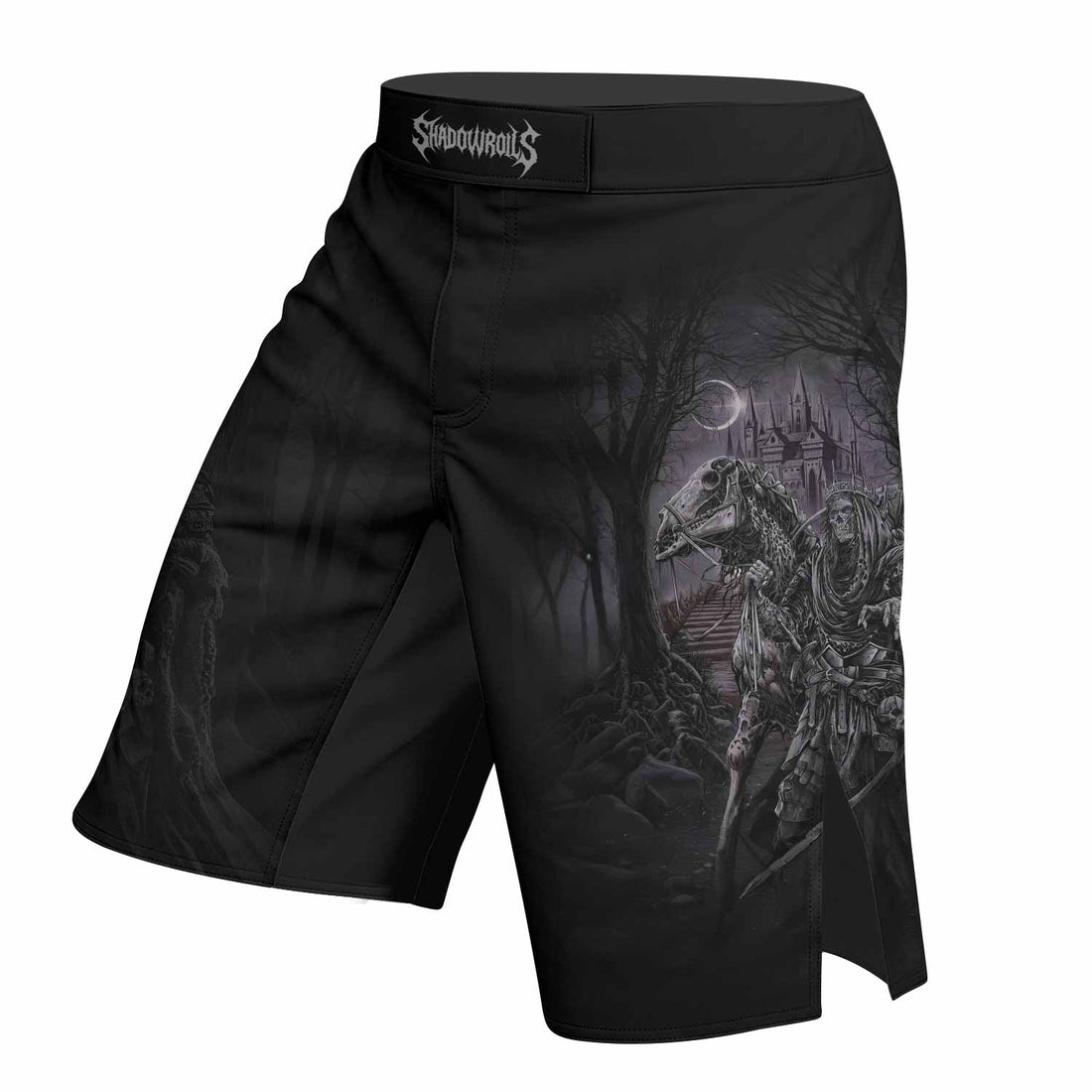 Reaper's Dominion Fight Shorts – right side mockup