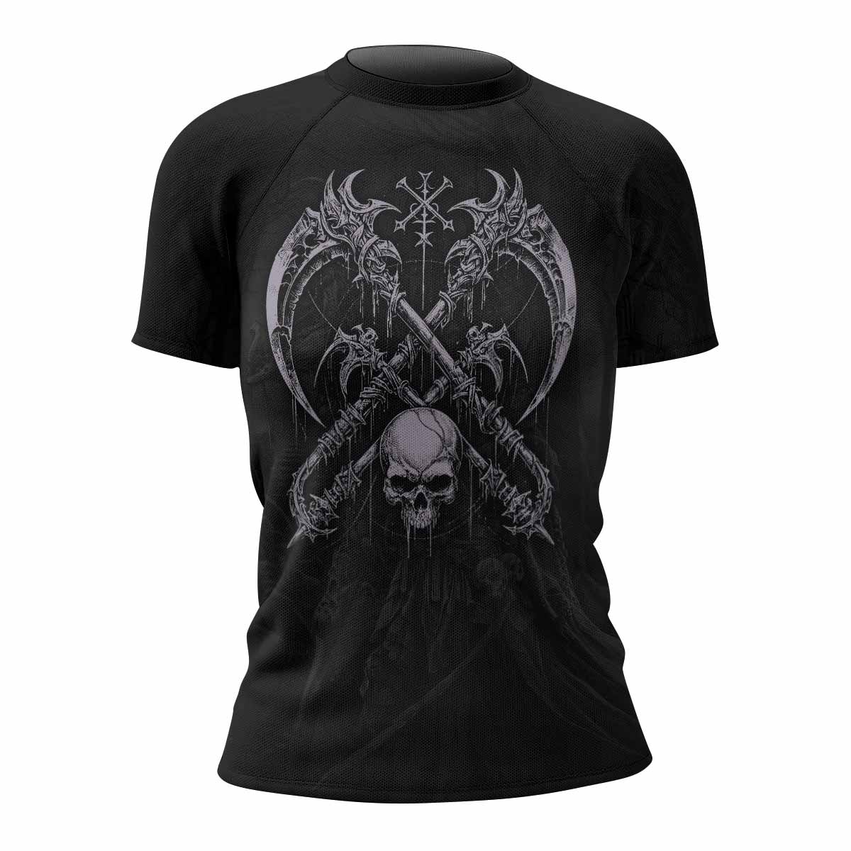 Reaper's Dominion Women’s Short Sleeve Rash Guard - front view mockup