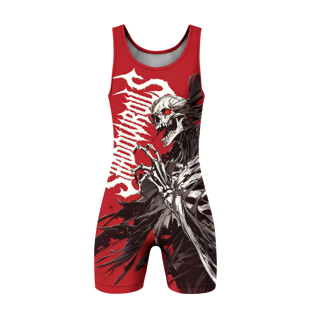 Reaper's Wrath Wrestling Singlet - front view mockup