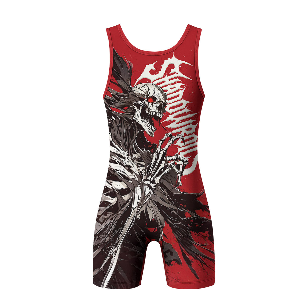 Reaper's Wrath Wrestling Singlet - back view mockup
