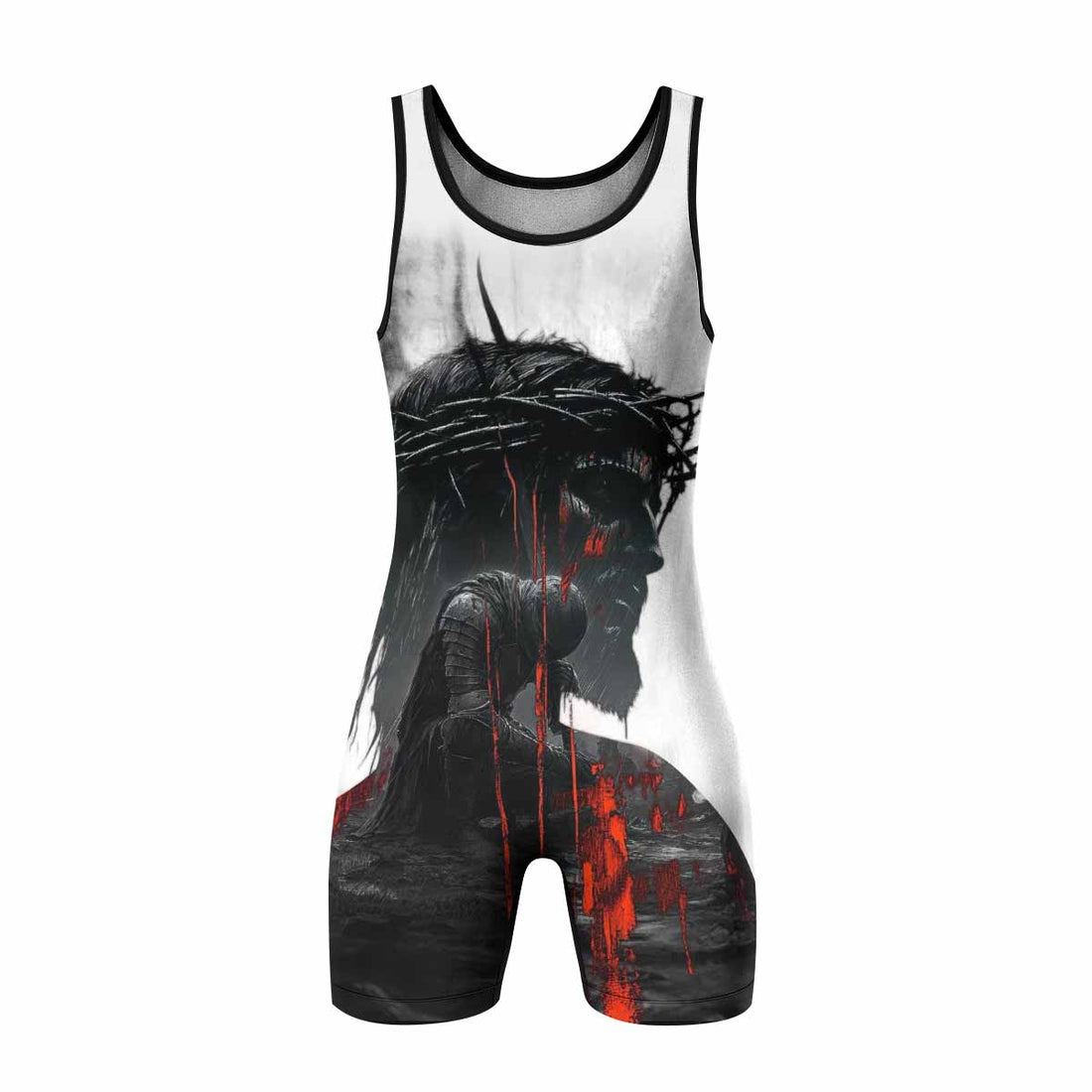 Red Redemption Wrestling Singlet – front and back view