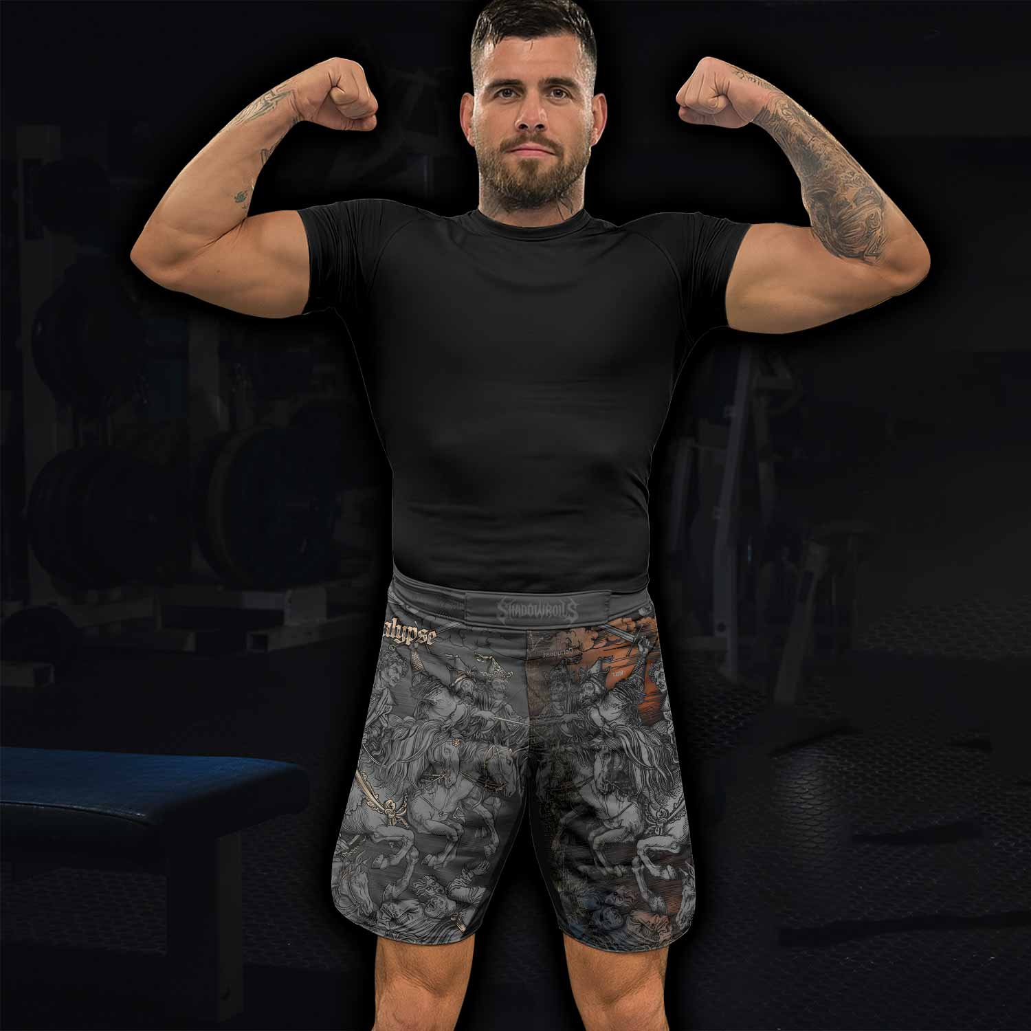 Riders of the Apocalypse Fight Shorts - lifestyle view