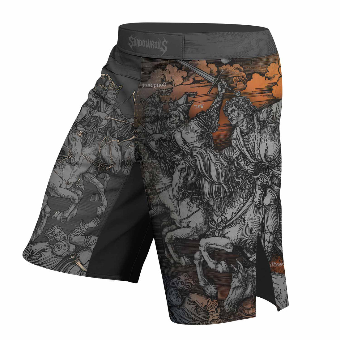 Riders of the Apocalypse Fight Shorts - right side mockup