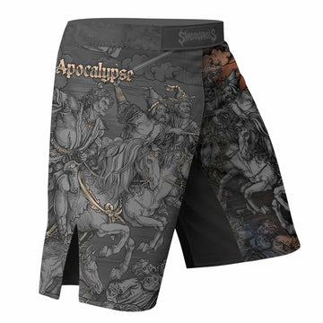 Riders of the Apocalypse Fight Shorts - right side mockup