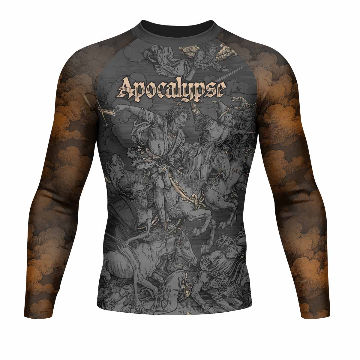 Riders of the Apocalypse Men's Rash Guard Long Sleeve - front view mockup 