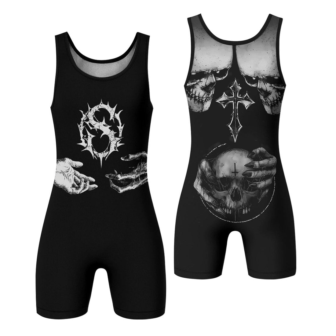Ritual of the Damned Wrestling Singlet - front and back view