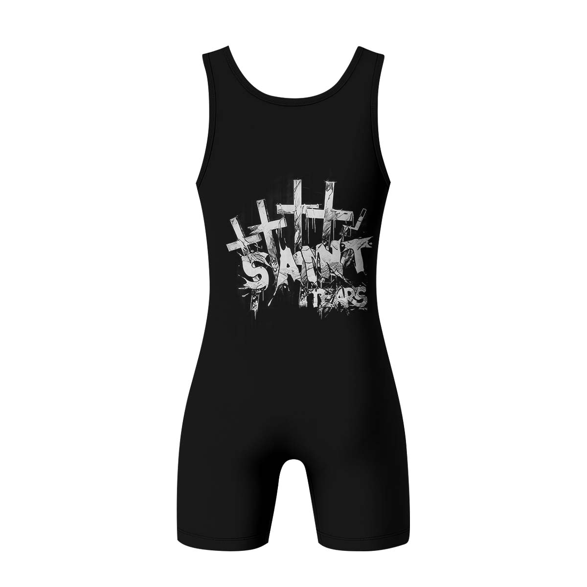 Saint Tears Wrestling Singlet - back view mockup