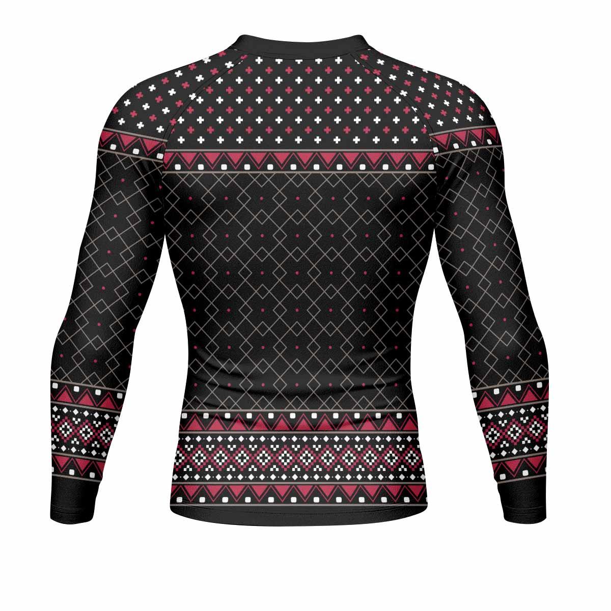 Satan's Cats Men's Rash Guard Long Sleeve - back view mockup