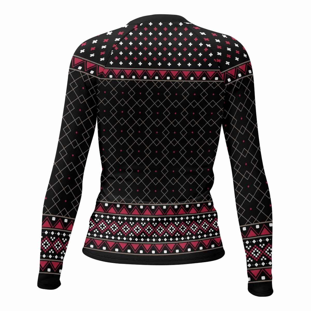 Satan's Cats Women's Rash Guard Long Sleeve - back view mockup