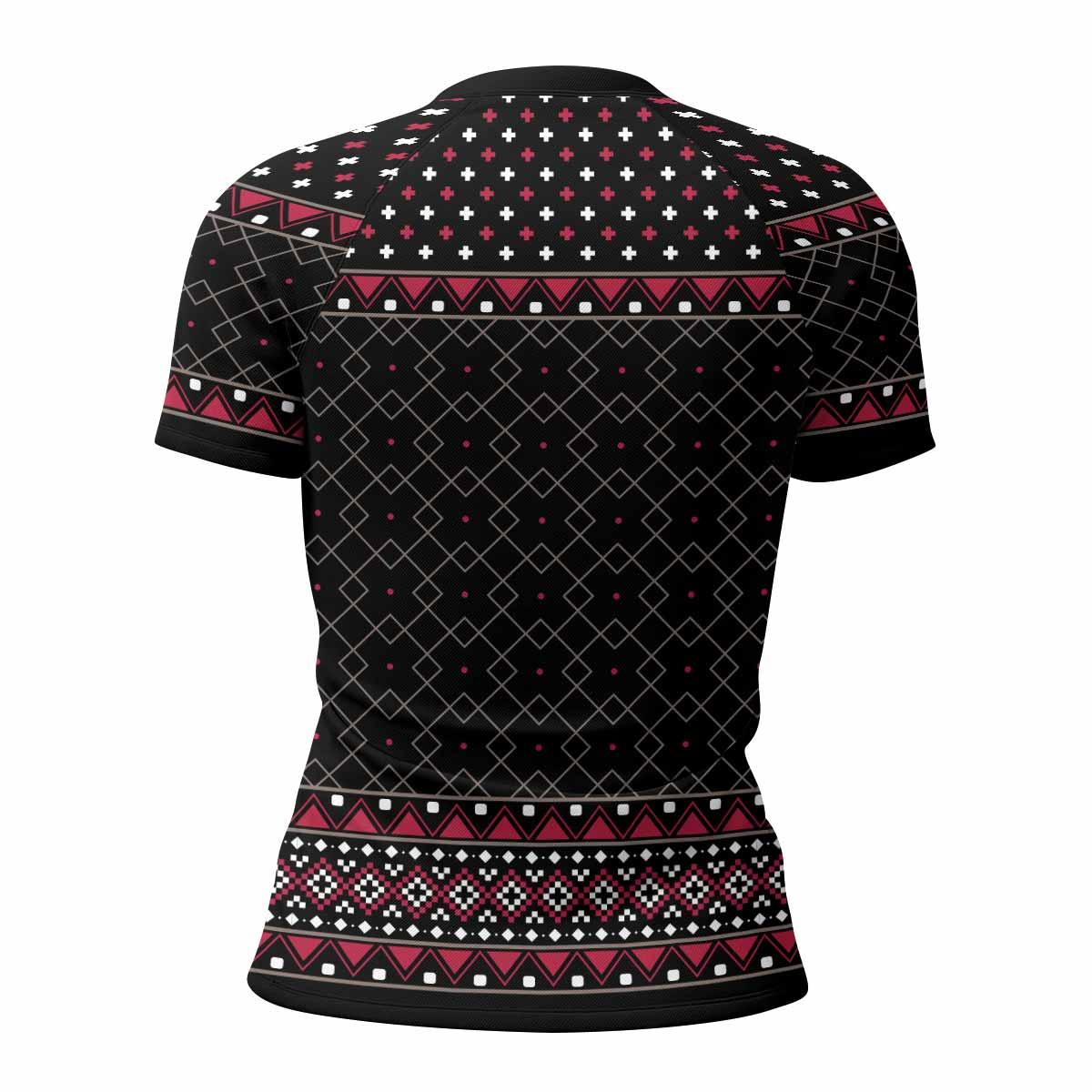 Satan's Cats Women's Rash Guard Short Sleeve - back view mockup