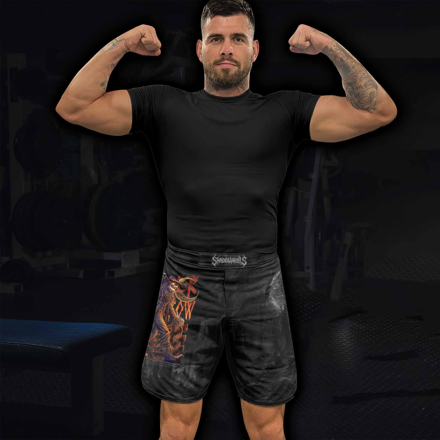 Scarecrow Prophecy Fight Shorts – lifestyle view