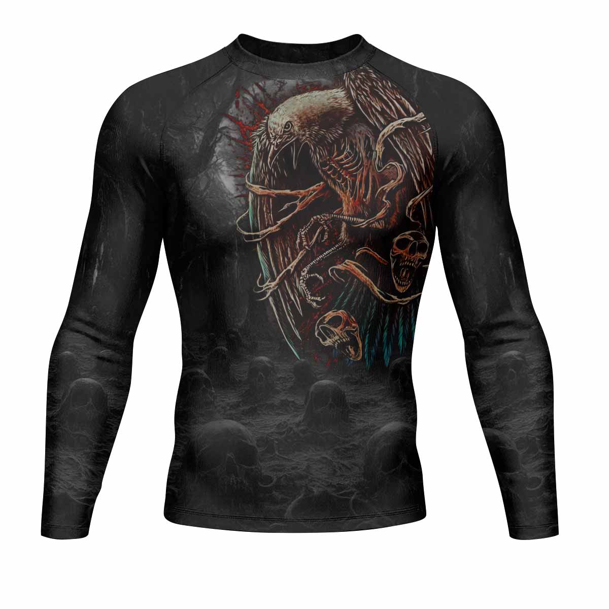 Scarecrow Prophecy Long Sleeve Rash Guard – front view mockup