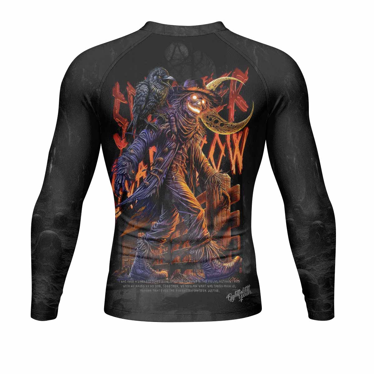 Scarecrow Prophecy Long Sleeve Rash Guard – back view mockup