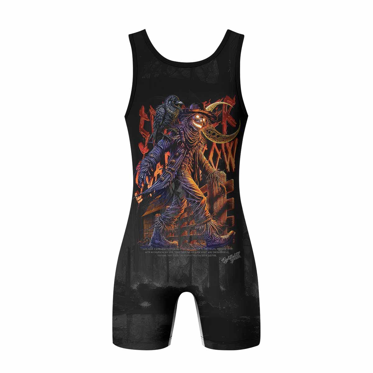 Scarecrow Prophecy Wrestling Singlet - back view mockup