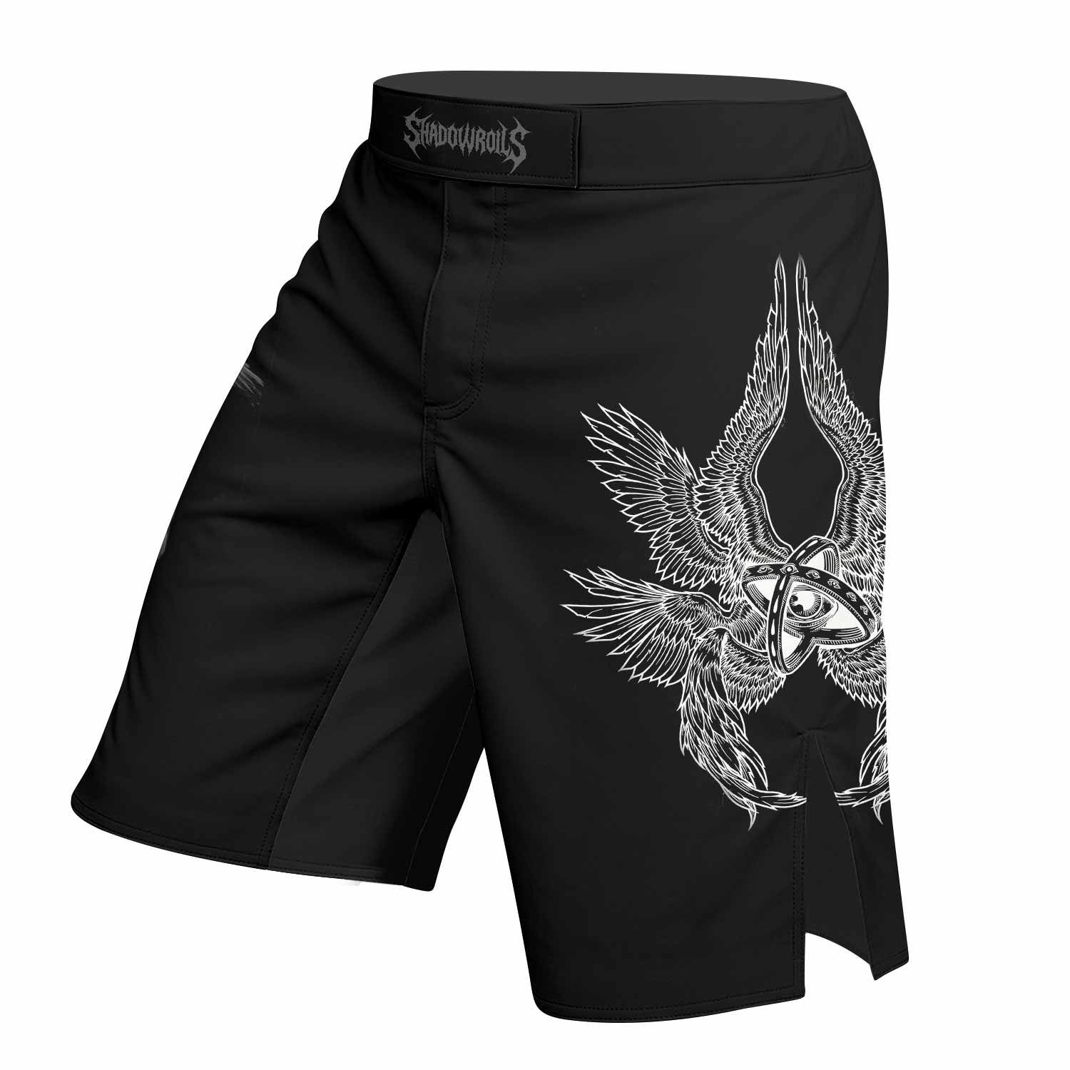 Seraphim Ascend Fight Shorts - left side mockup