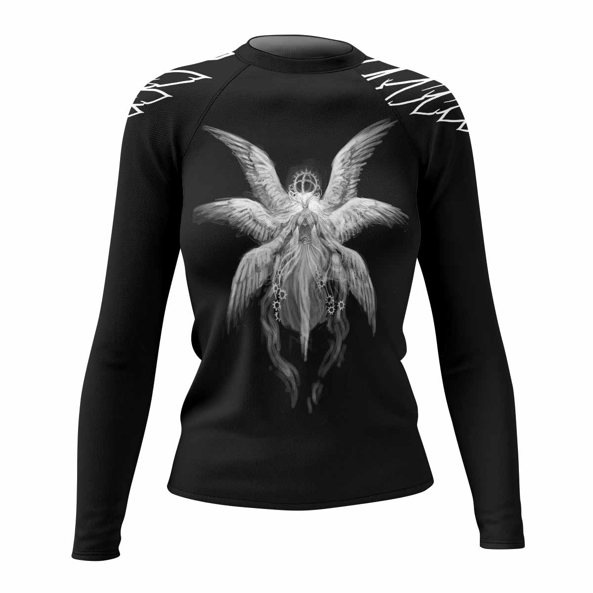 Seraphim Ascend Women's Rash Guard Long Sleeve - front view mockup 