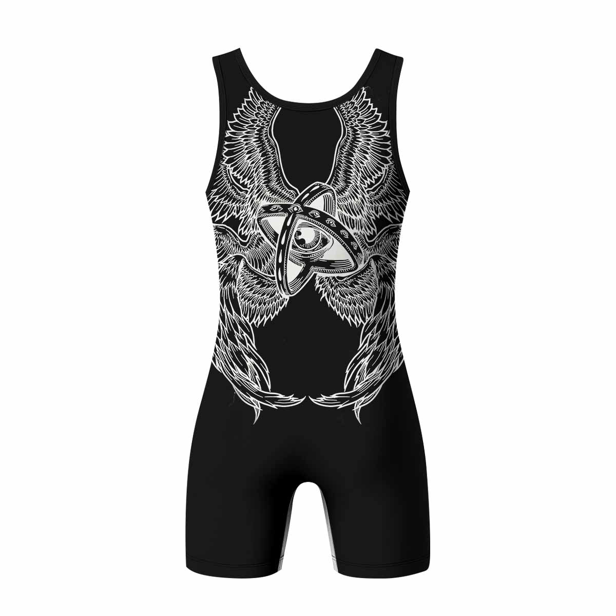 Seraphim Ascend Wrestling Singlet - back view mockup 