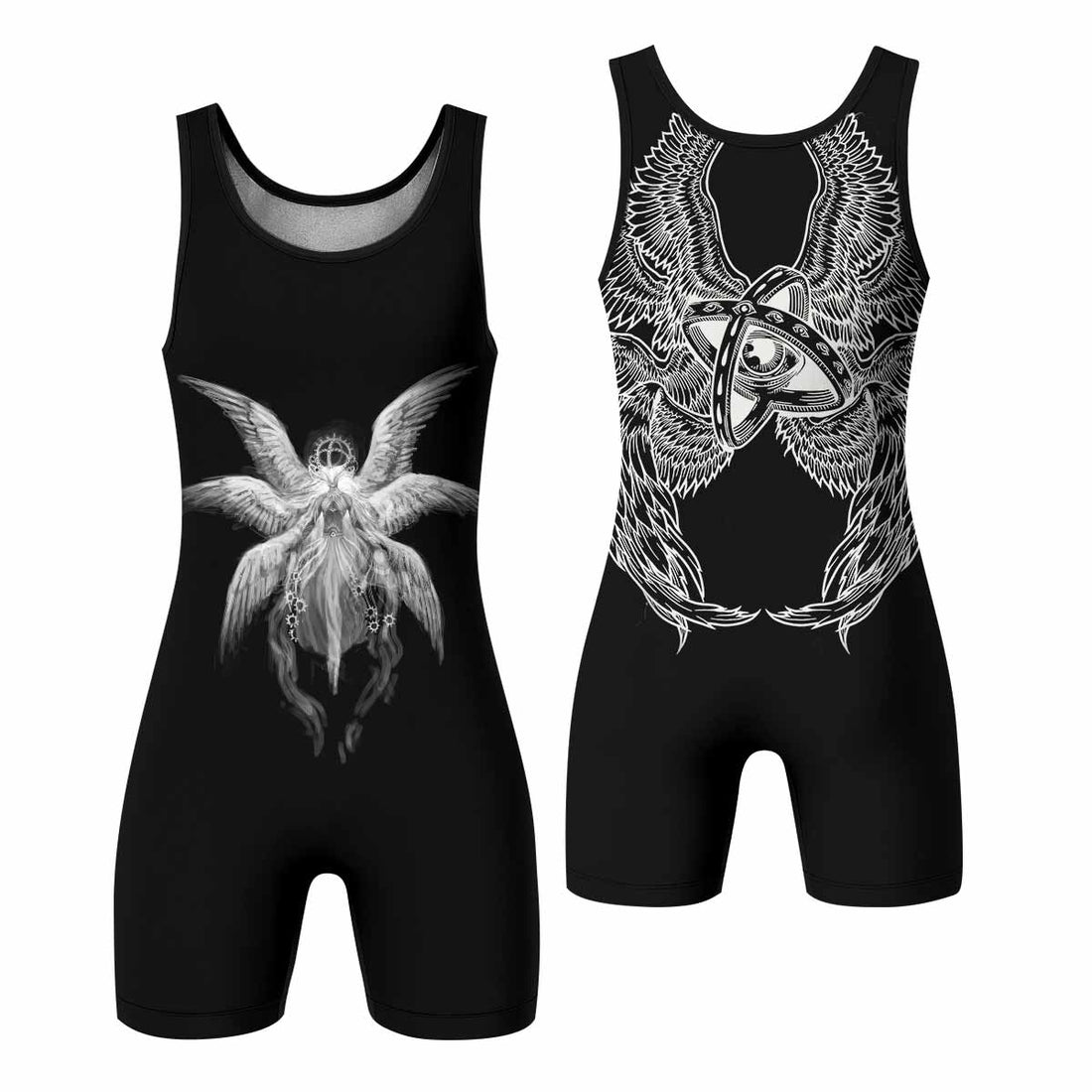 Seraphim Ascend Wrestling Singlet - front and back view