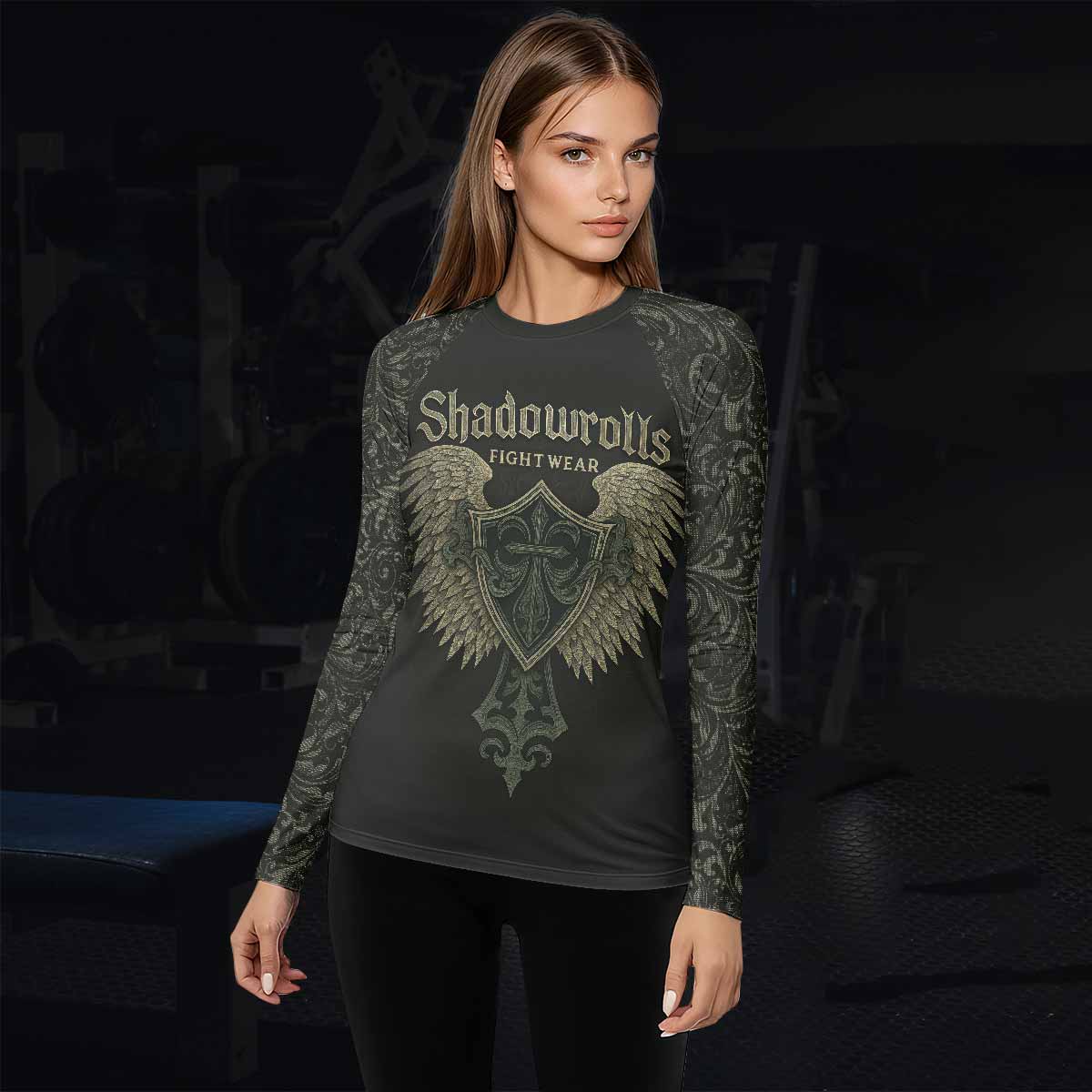 Shadow Guardian Women's Rash Guard Long Sleeve - lifestyle view