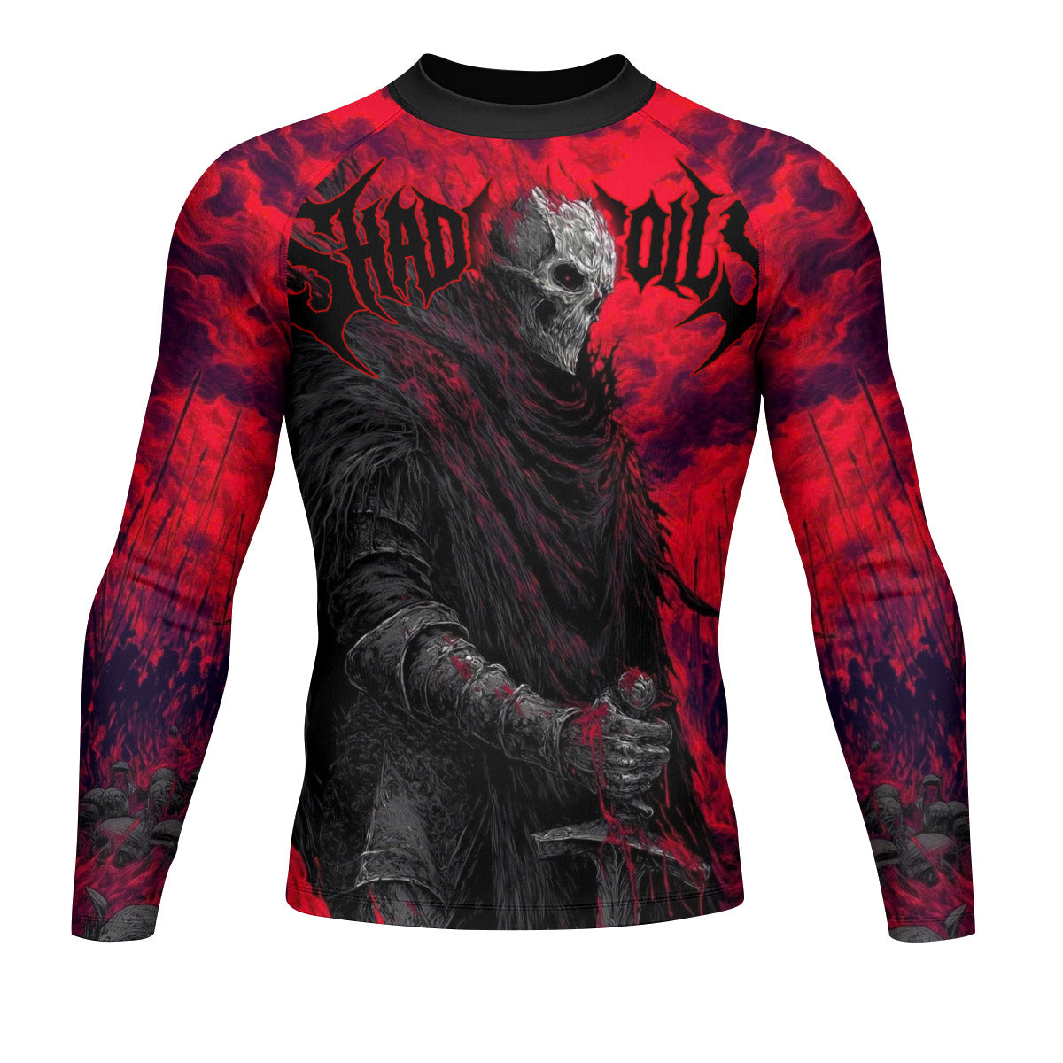 Shadow Ronin Men’s Long Sleeve Rash Guard - front view mockup