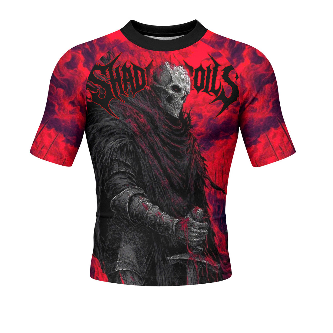 Shadow Ronin Men’s Short Sleeve Rash Guard - front and back view