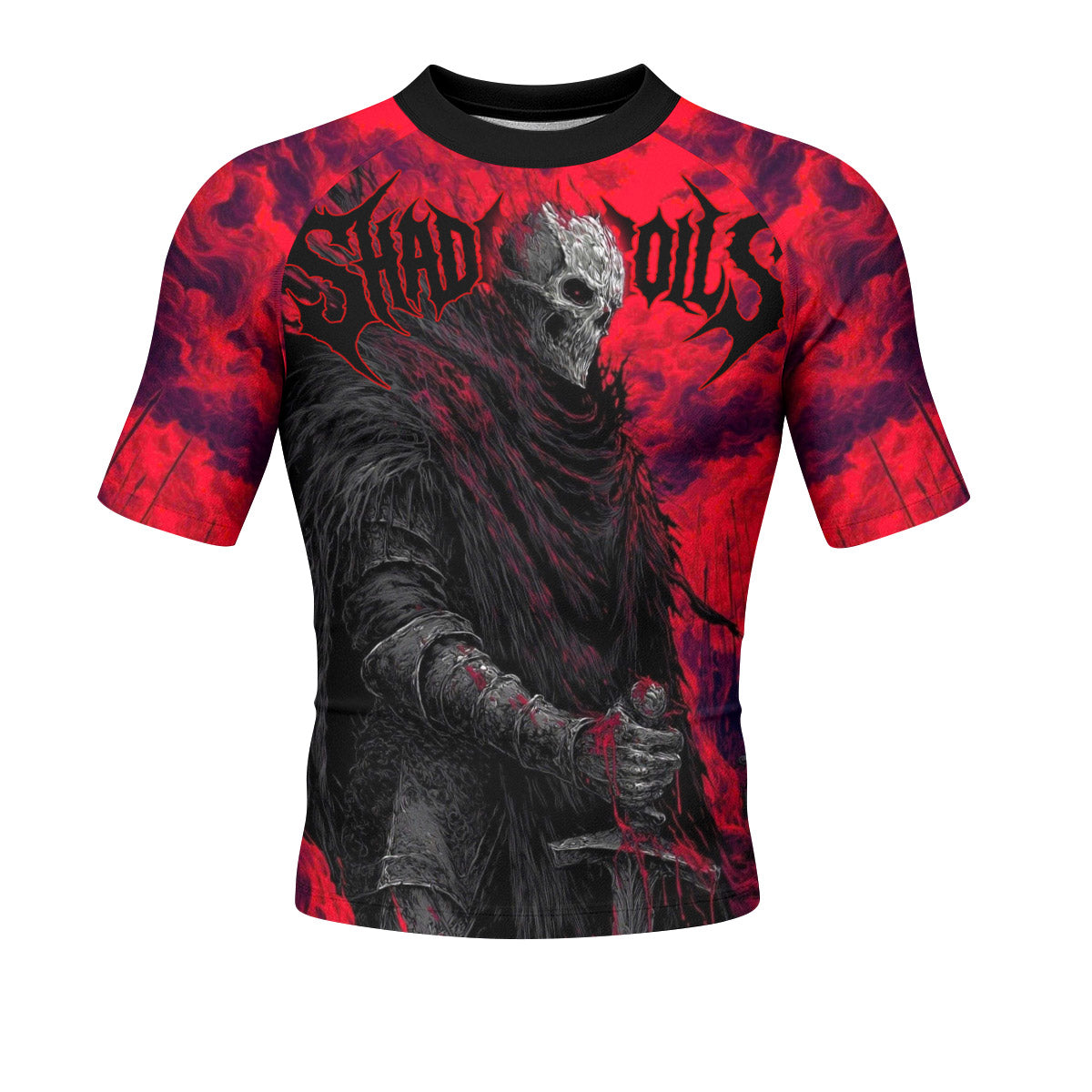 Shadow Ronin Men’s Short Sleeve Rash Guard - front view mockup