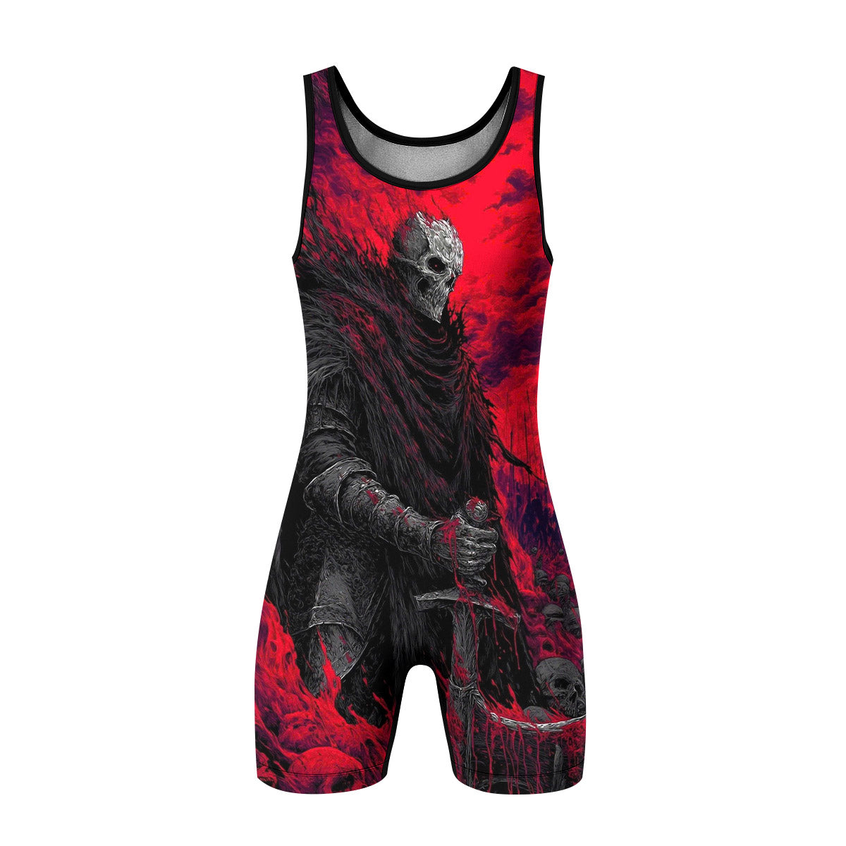 Shadow Ronin Wrestling Singlet - front view mockup