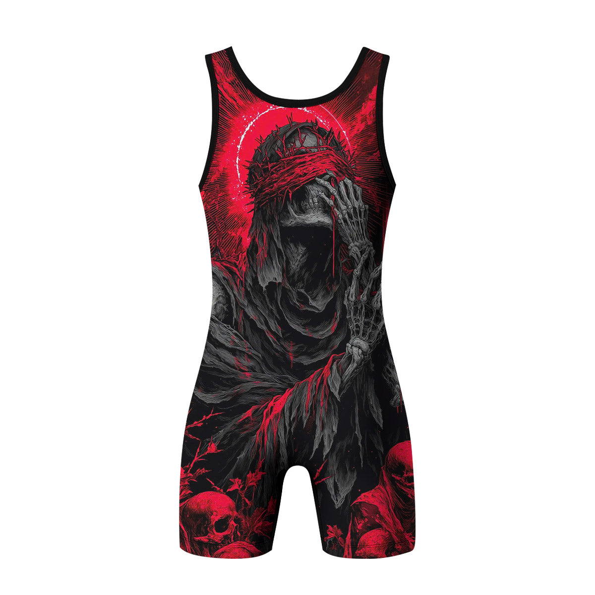 Shadow Ronin Wrestling Singlet - back view mockup
