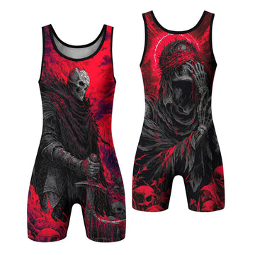 Shadow Ronin Wrestling Singlet - front and back view